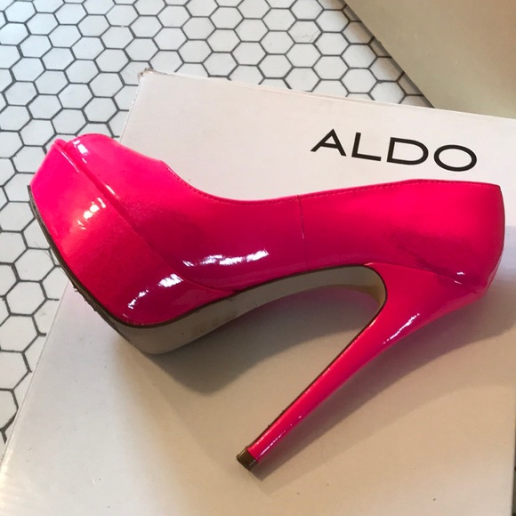Aldo Shoes Aldo Bismarcka Platform Neon Pink Heels